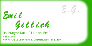 emil gillich business card